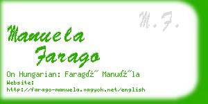 manuela farago business card